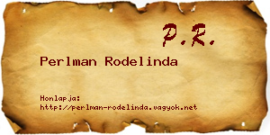 Perlman Rodelinda névjegykártya